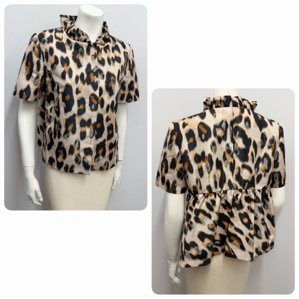 RED Valentino Animal Print Jacket Beige Black Gray & Rust Very Chic  Size 46